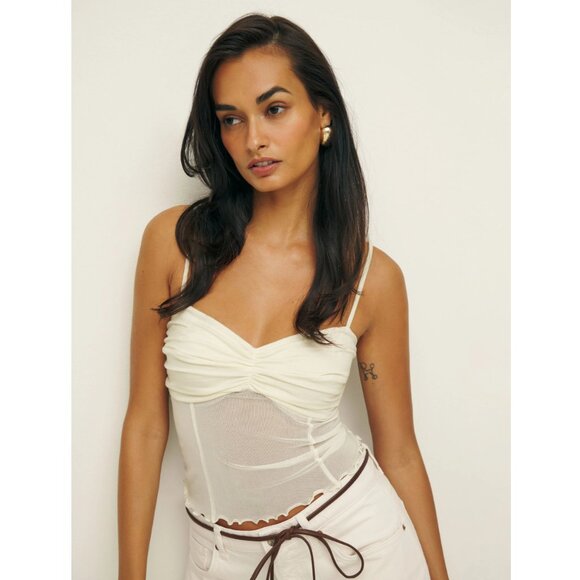 Reformation Milly Top in Fior Di Latte - Picture 1 of 8